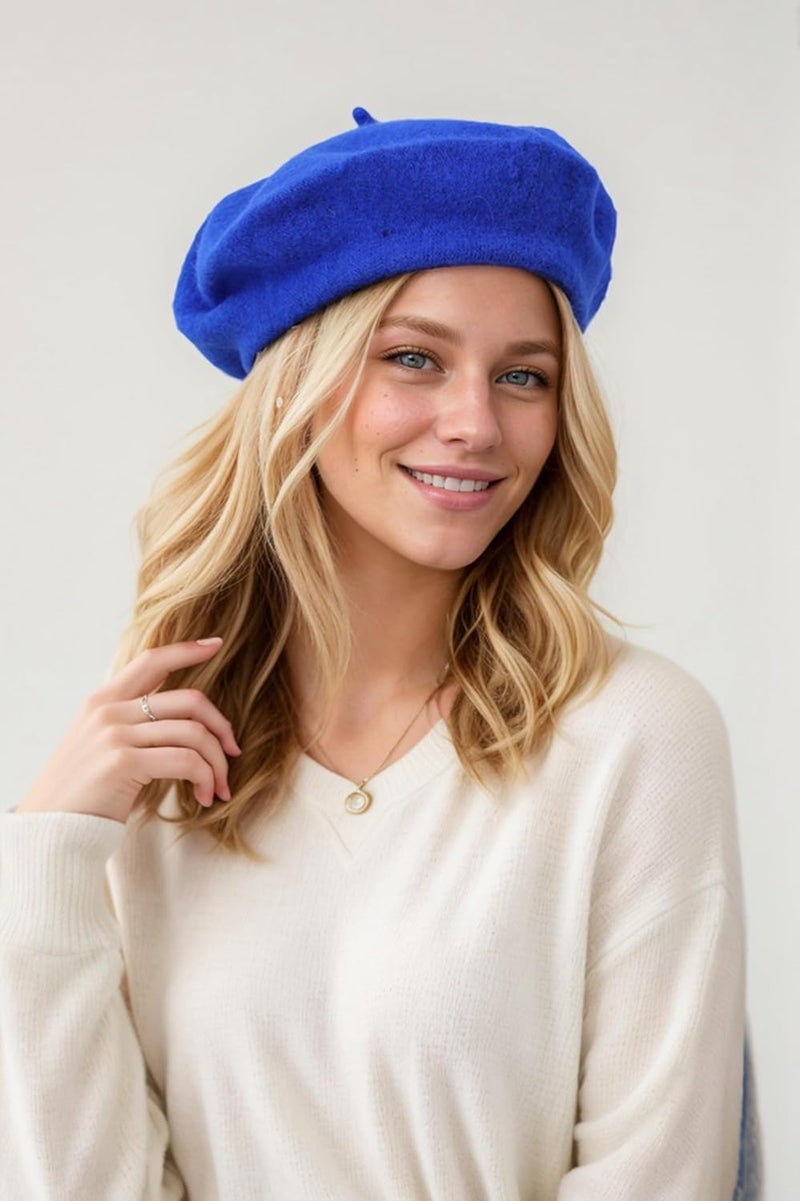 EGANO Women's ​​Beret Hats​​ - French Wool Blend Winter Cap, 70% Wool All-Season Soft ​​Beret Hats for Women​​ (Multi-Color)​ - Image 3